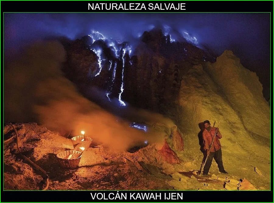 Volcán Kawah Ijen, lugares extraños del mundo, casos insólitos naturales, naturaleza salvaje 4