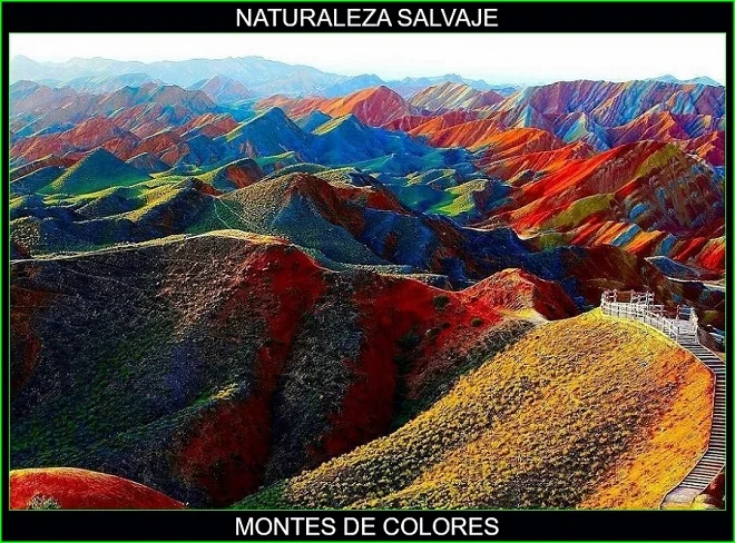 Montes de colores de Gansu